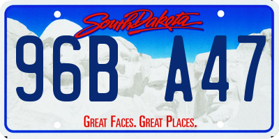 SD license plate 96BA47
