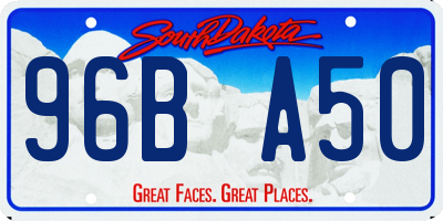 SD license plate 96BA50