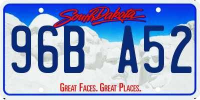 SD license plate 96BA52