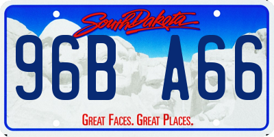 SD license plate 96BA66