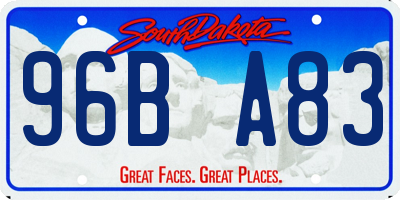 SD license plate 96BA83