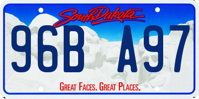 SD license plate 96BA97