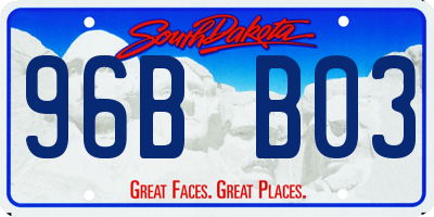 SD license plate 96BB03