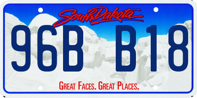 SD license plate 96BB18