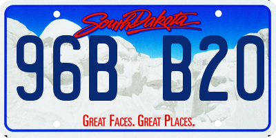 SD license plate 96BB20