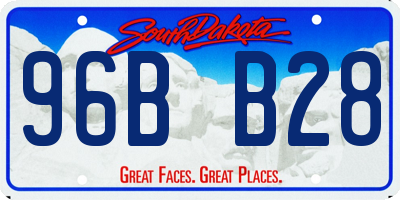 SD license plate 96BB28