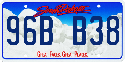 SD license plate 96BB38