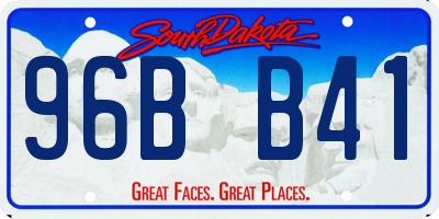 SD license plate 96BB41