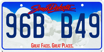 SD license plate 96BB49