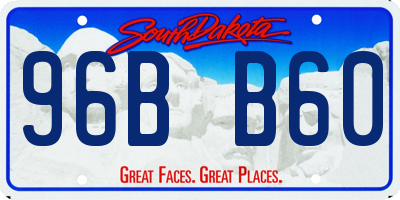 SD license plate 96BB60