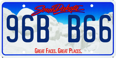 SD license plate 96BB66
