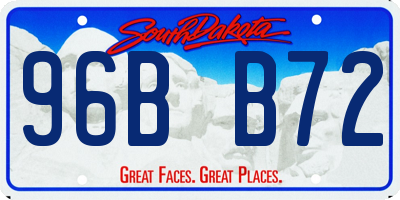 SD license plate 96BB72