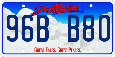 SD license plate 96BB80