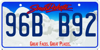 SD license plate 96BB92