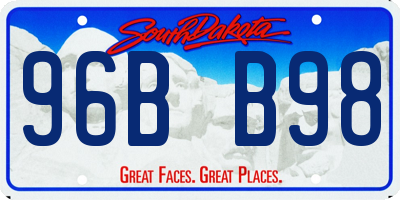 SD license plate 96BB98