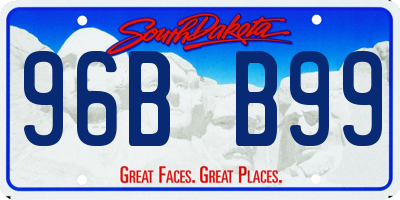 SD license plate 96BB99