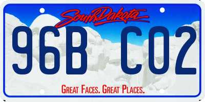 SD license plate 96BC02