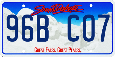 SD license plate 96BC07