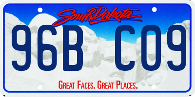 SD license plate 96BC09