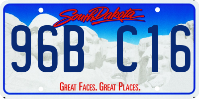 SD license plate 96BC16