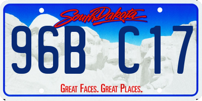 SD license plate 96BC17