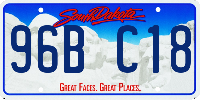 SD license plate 96BC18