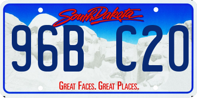 SD license plate 96BC20