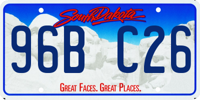 SD license plate 96BC26
