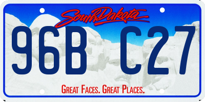 SD license plate 96BC27