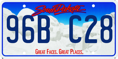 SD license plate 96BC28