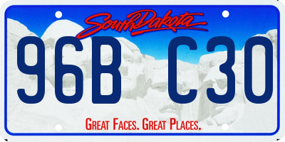 SD license plate 96BC30