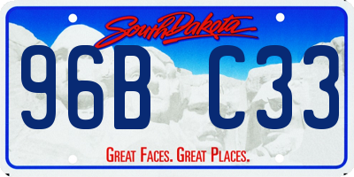 SD license plate 96BC33