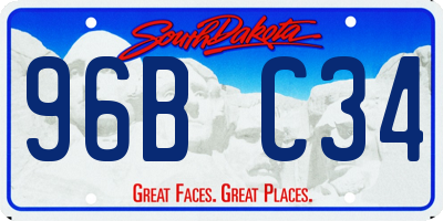 SD license plate 96BC34