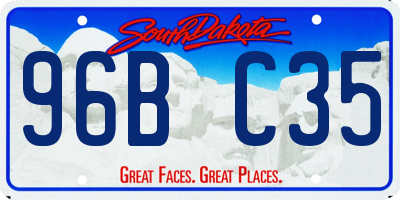 SD license plate 96BC35