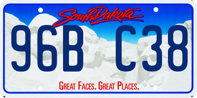 SD license plate 96BC38