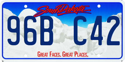SD license plate 96BC42