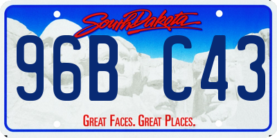 SD license plate 96BC43