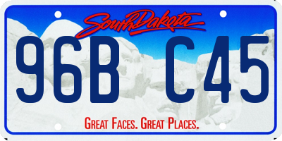 SD license plate 96BC45