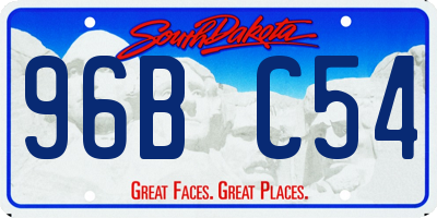SD license plate 96BC54