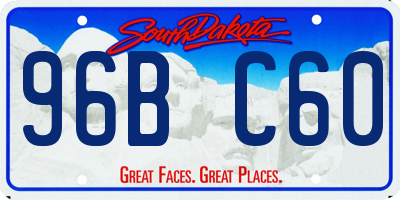 SD license plate 96BC60