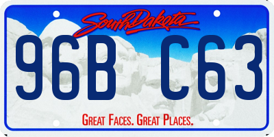 SD license plate 96BC63
