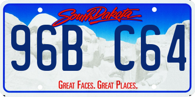 SD license plate 96BC64