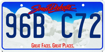 SD license plate 96BC72