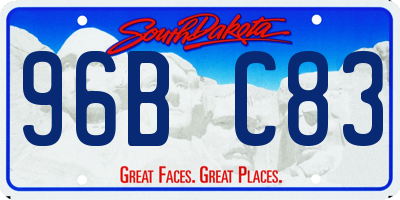 SD license plate 96BC83