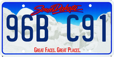 SD license plate 96BC91