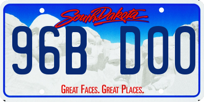 SD license plate 96BD00