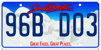 SD license plate 96BD03