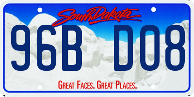 SD license plate 96BD08