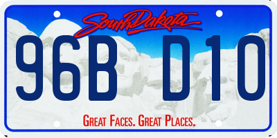 SD license plate 96BD10