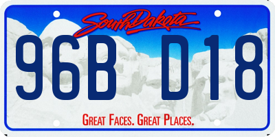 SD license plate 96BD18